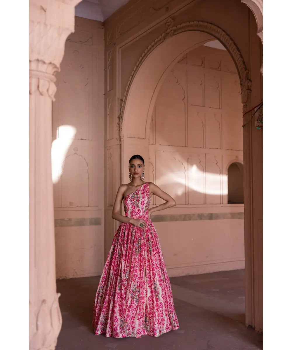 LABEL ANUSHREE- One Shoulder Gown