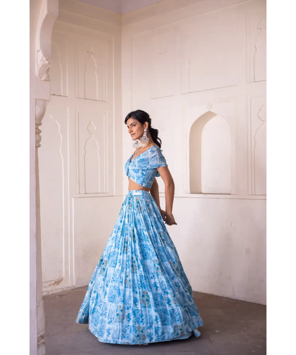 LABEL ANUSHREE- Off-shoulder Skirt Set