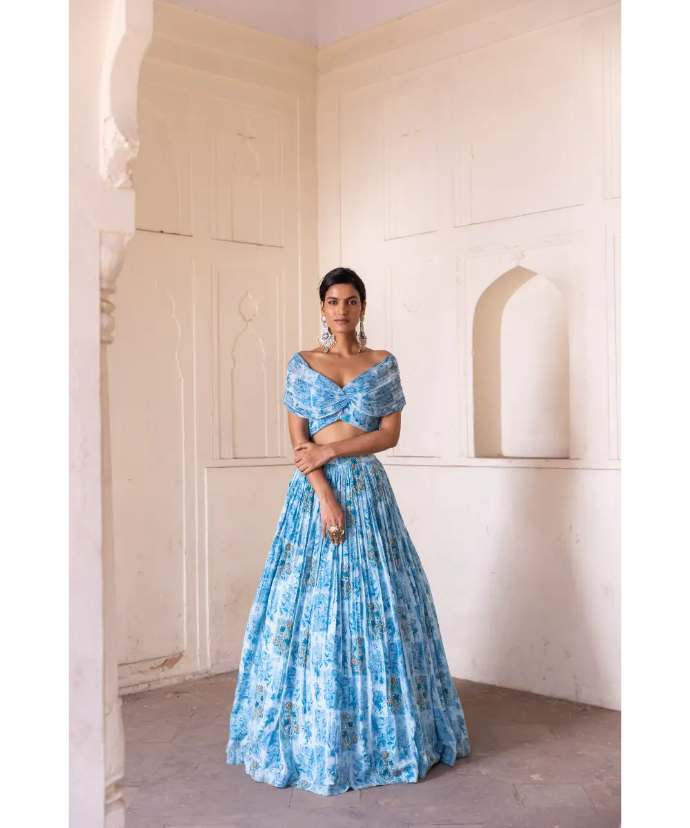 LABEL ANUSHREE- Off-shoulder Skirt Set