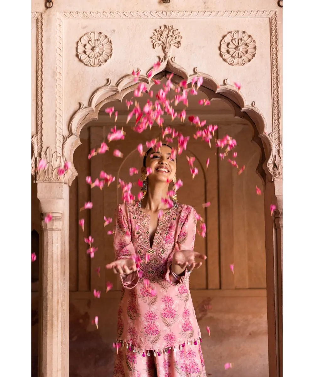 LABEL ANUSHREE- Pink Palazzo Set