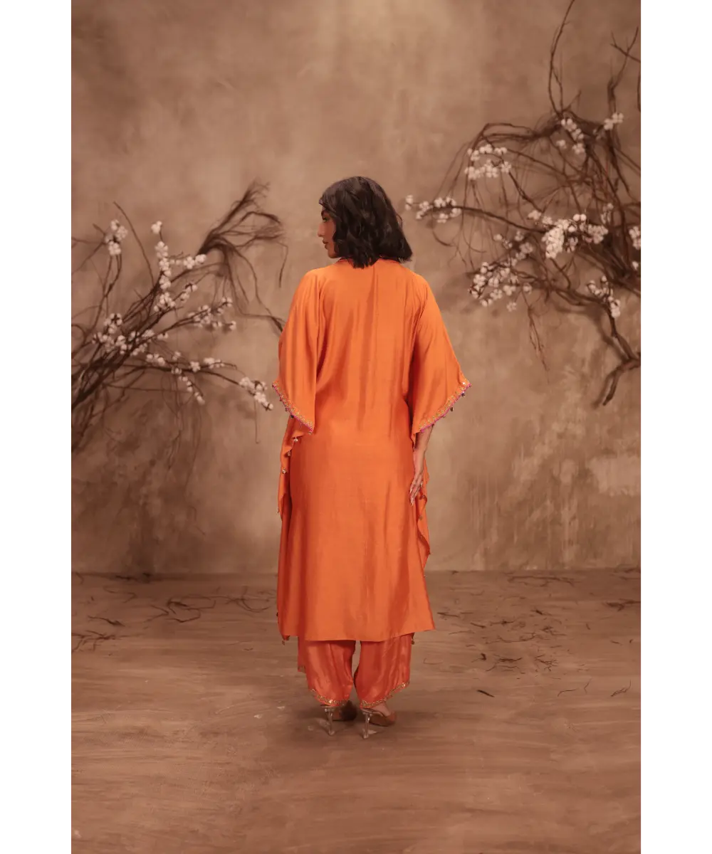 NITI BHOTRA - Nazakat Orange Kaftan Set