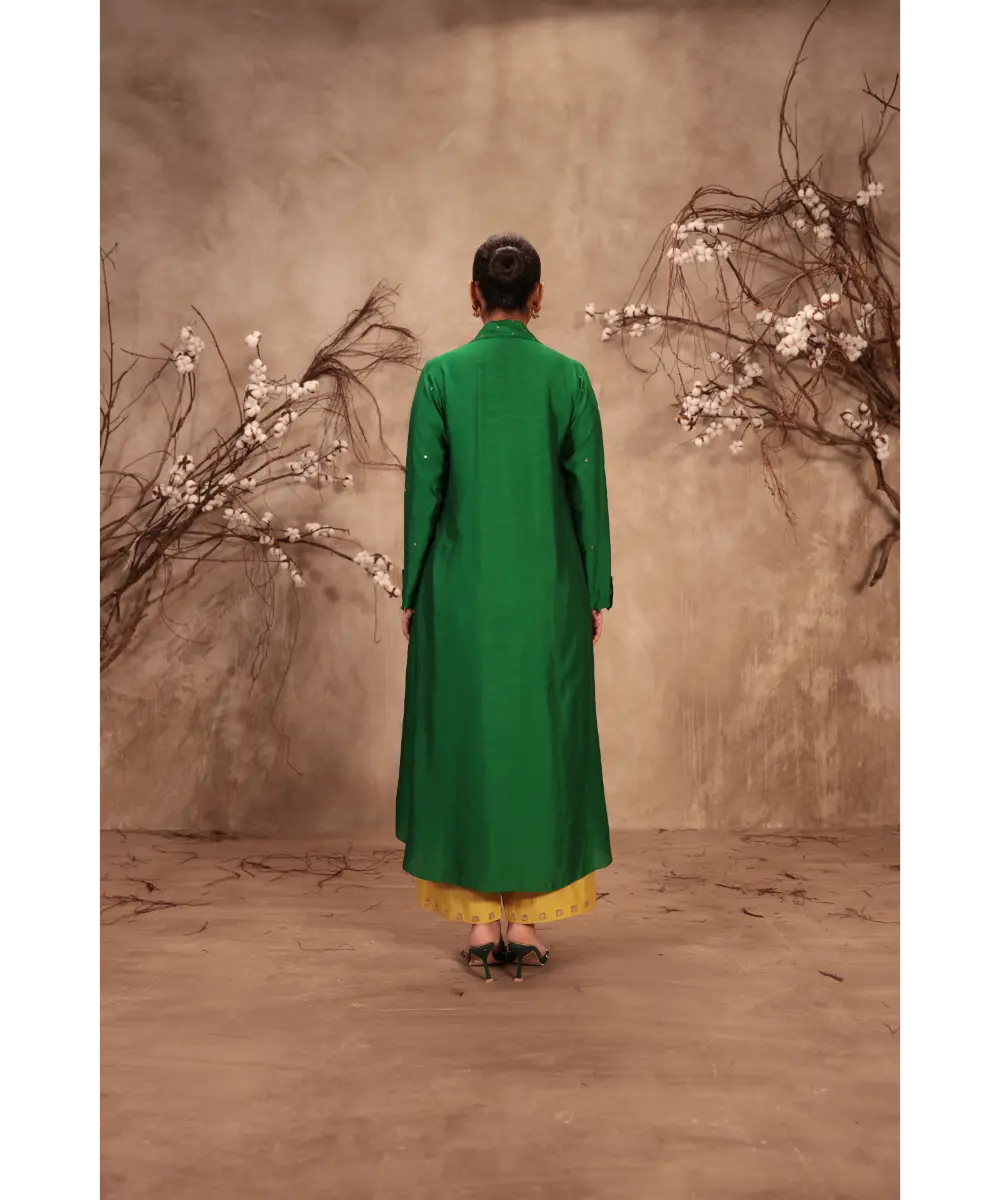 NITI BHOTRA - Nazakat Green Collar Kurta Set