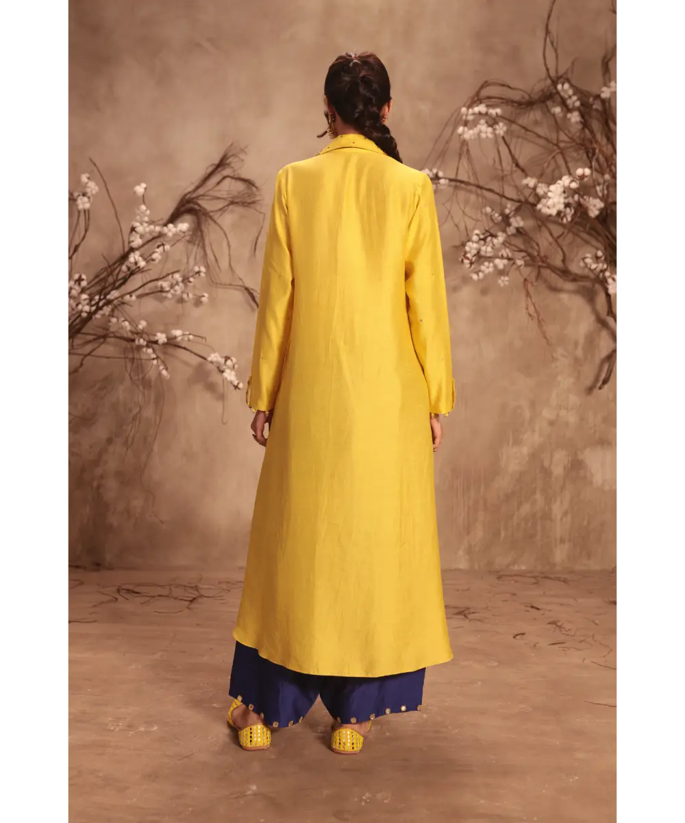NITI BHOTRA - Nazakat Yellow Collar Kurta Set