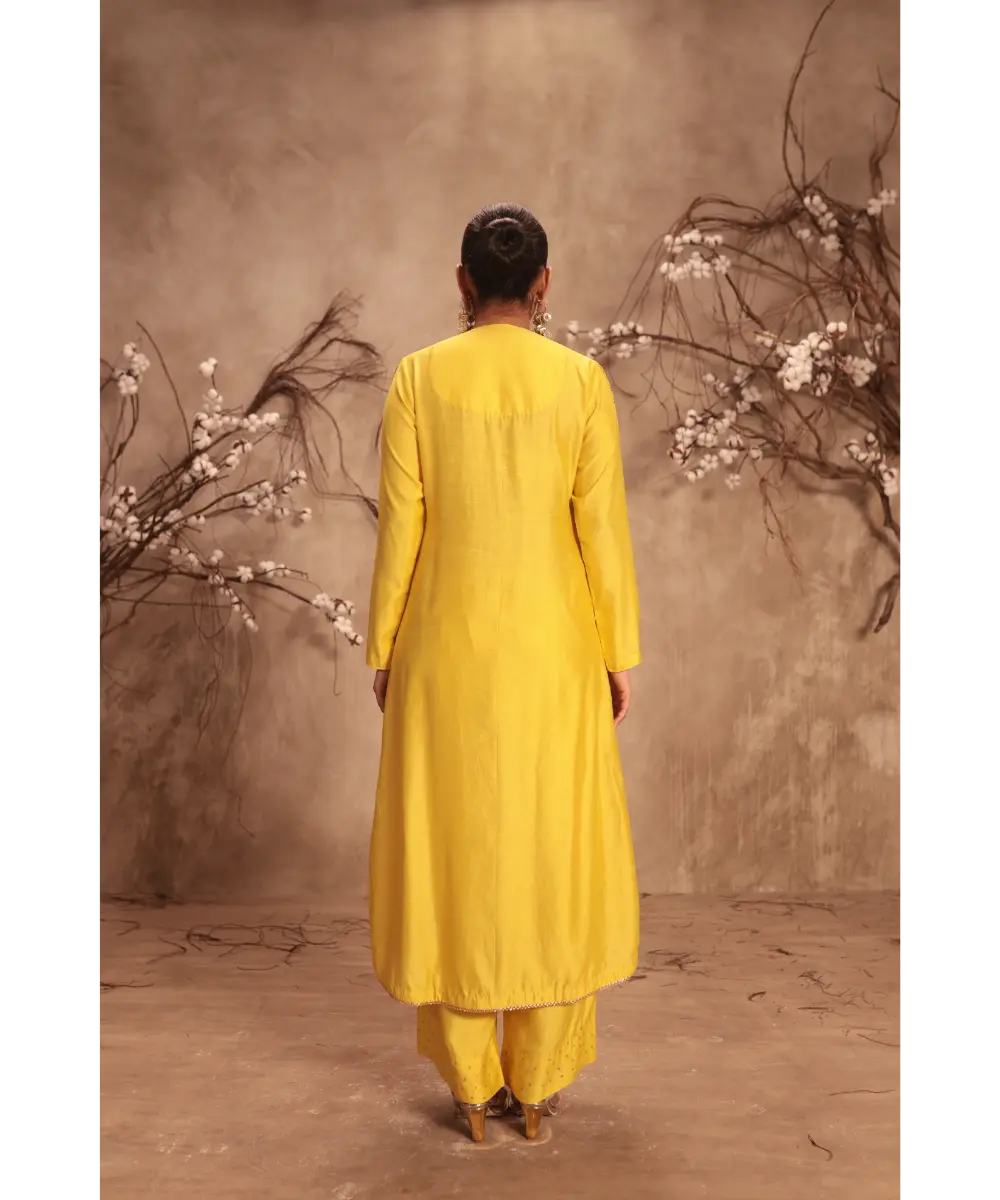 NITI BHOTRA - Nazakat Yellow Frockstyle Kurta Set