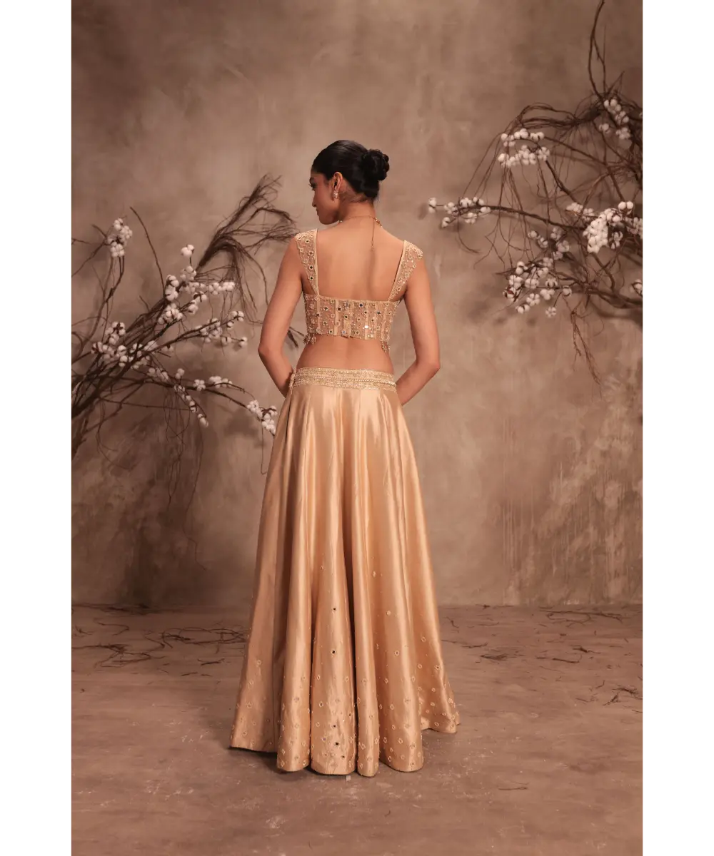 NITI BHOTRA - Nazakat Ivory Heavy Cape Style Lehenga Set