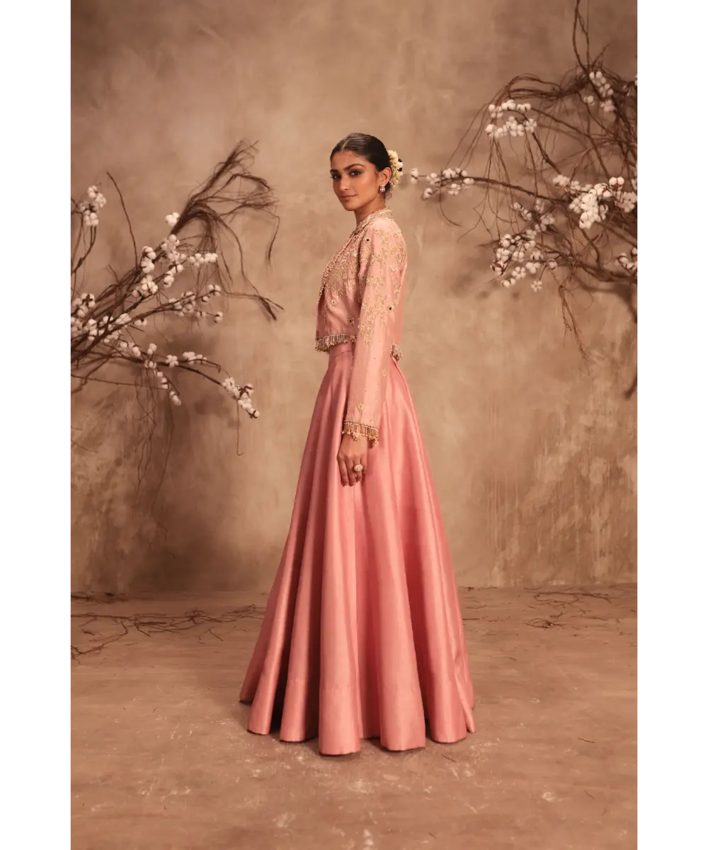 NITI BHOTRA - Nazakat Light Pink Jacket Style Lehenga Set