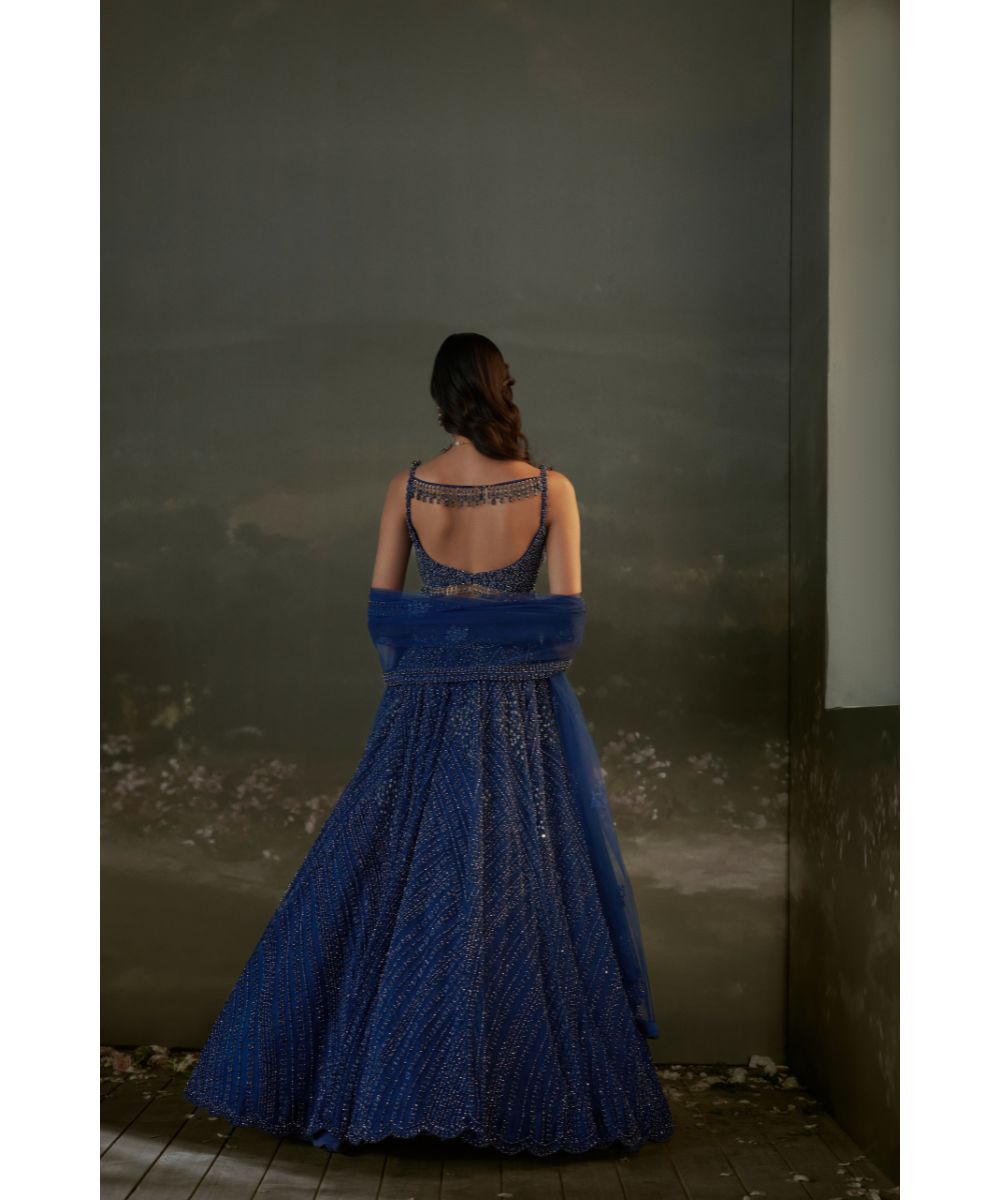 NITIKA GUJRAL - Midnight Blue Lehenga Choli Set