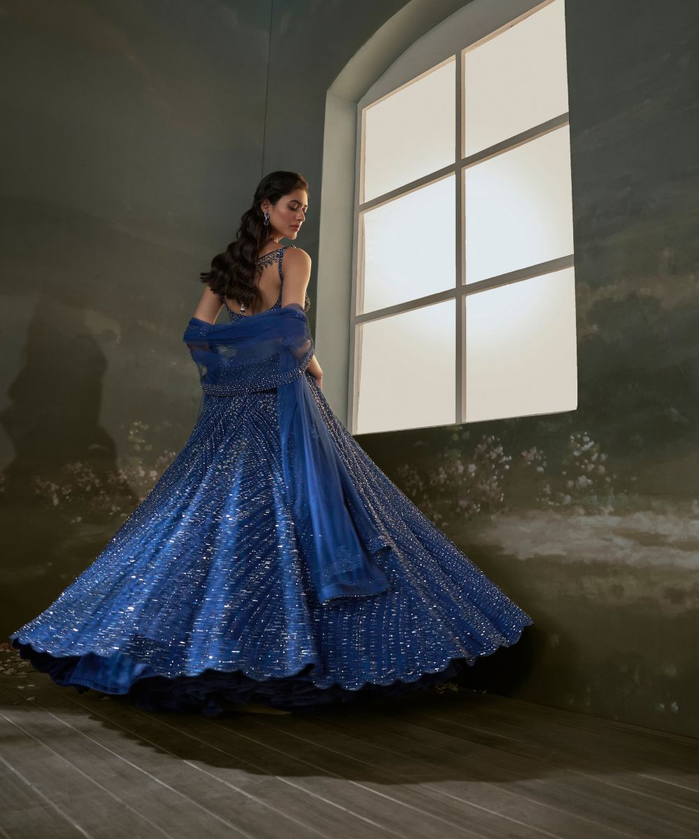 NITIKA GUJRAL - Midnight Blue Lehenga Choli Set