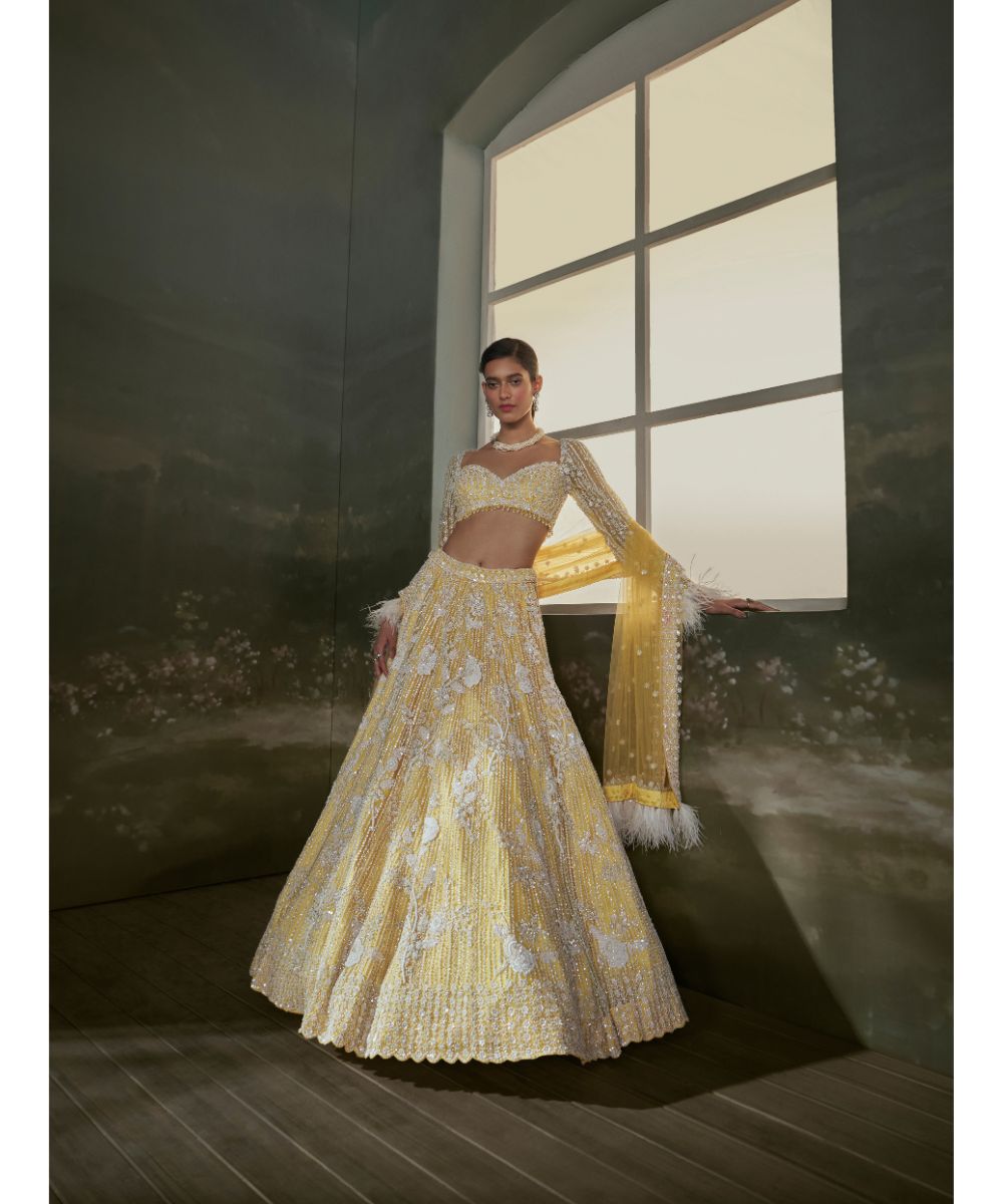 NITIKA GUJRAL - Yellow Lehenga Choli Set