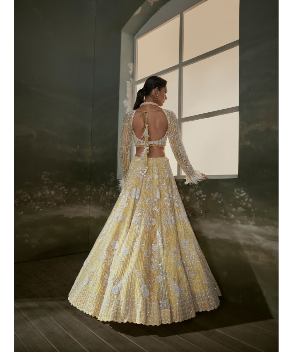 NITIKA GUJRAL - Yellow Lehenga Choli Set