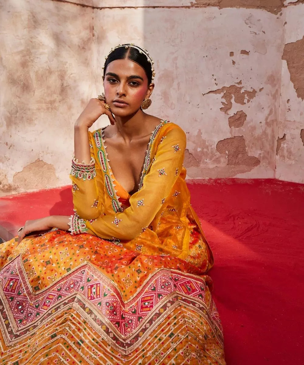 ADITI GUPTA -  Patola Lehenga Kurta Set