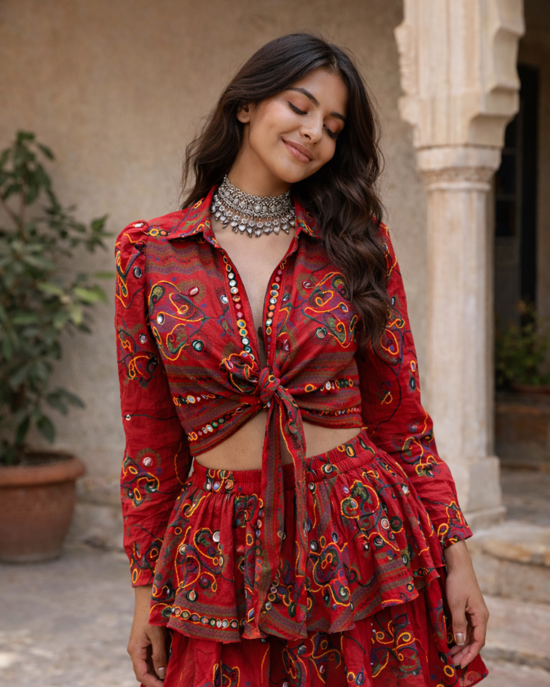 Banjara Trail - Laal Leher Co-ord Set