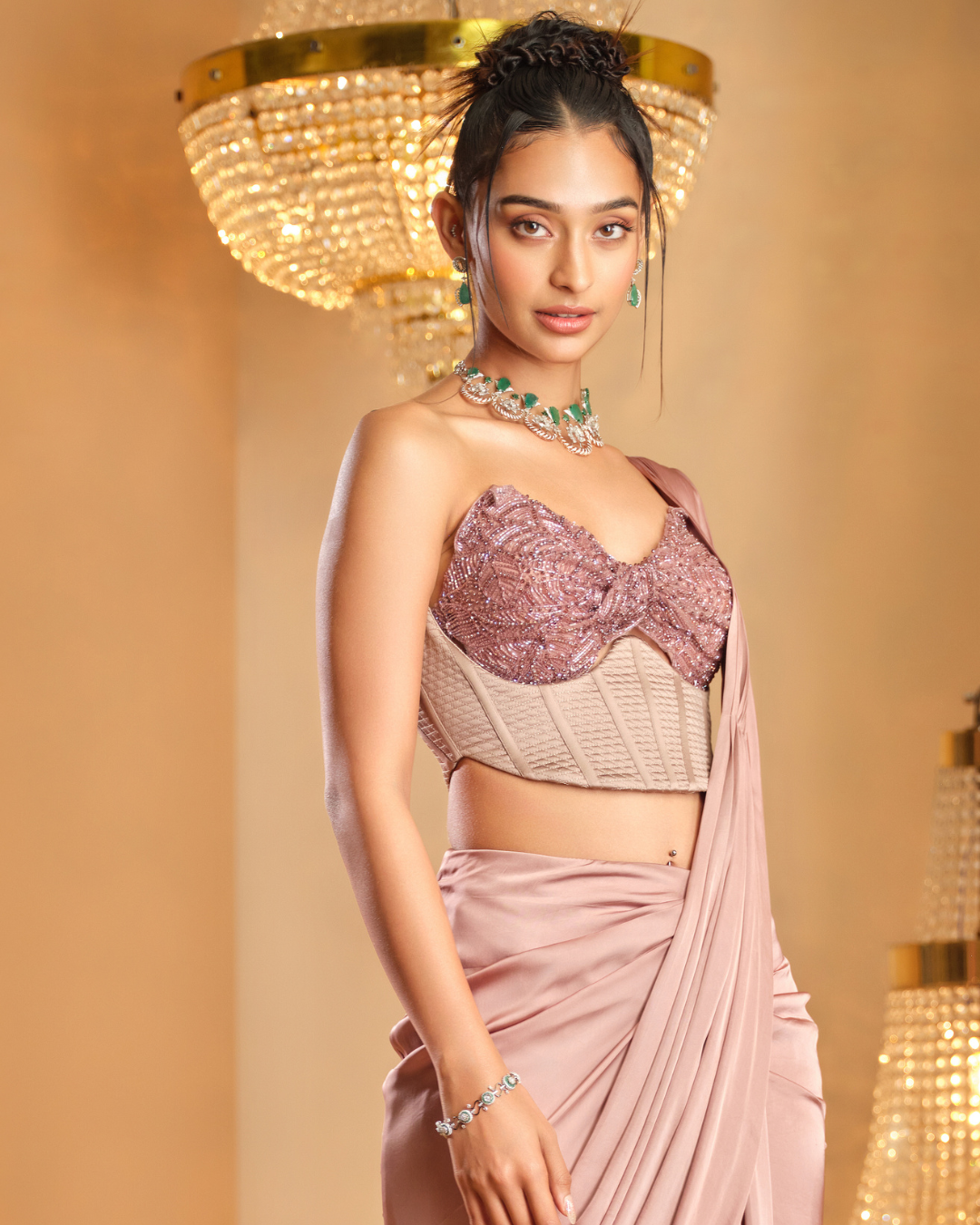 K&A by Karishma and Ashita - Surkh Gulabi