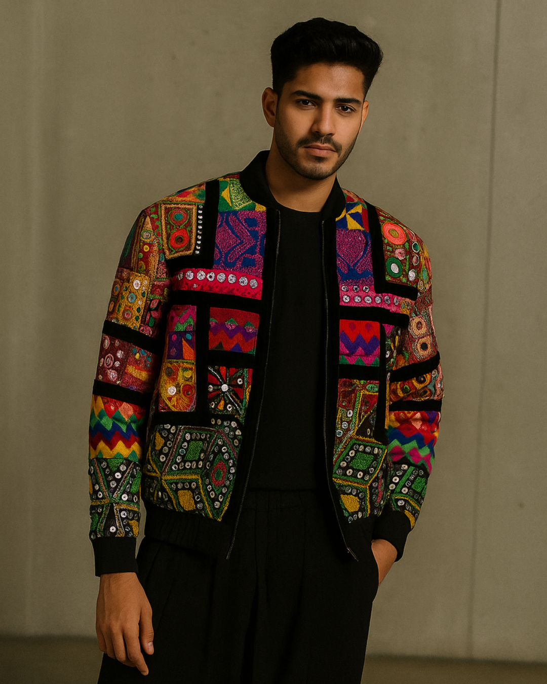 Banjara Trail - Tribal Mirage Bomber Jacket