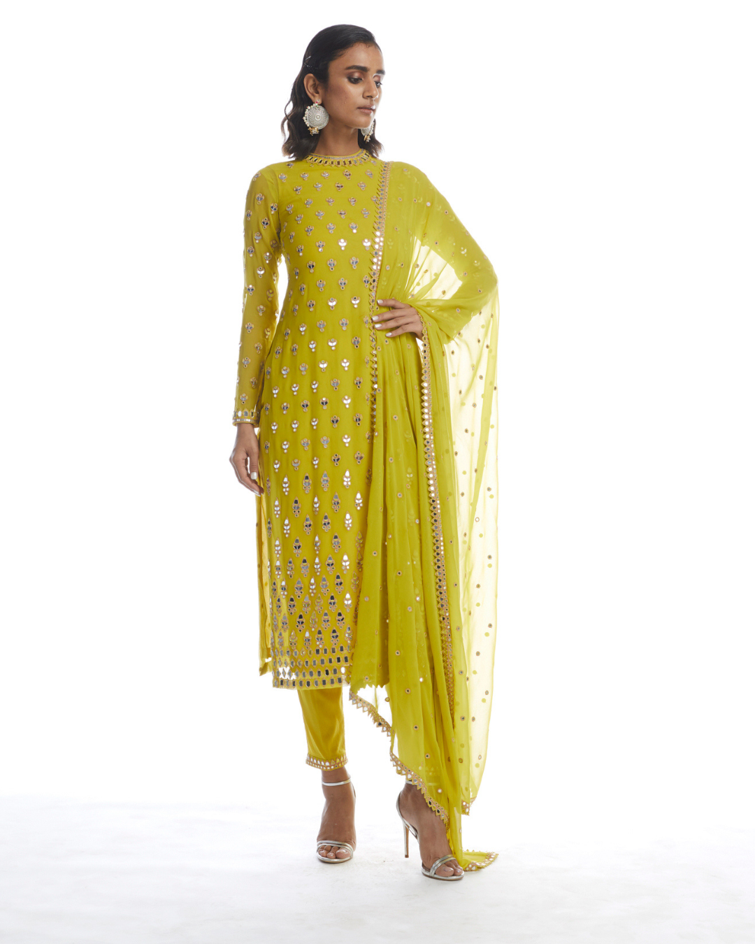 Vvani Vats -  Moss Green Kurta Pant Set from Chamak