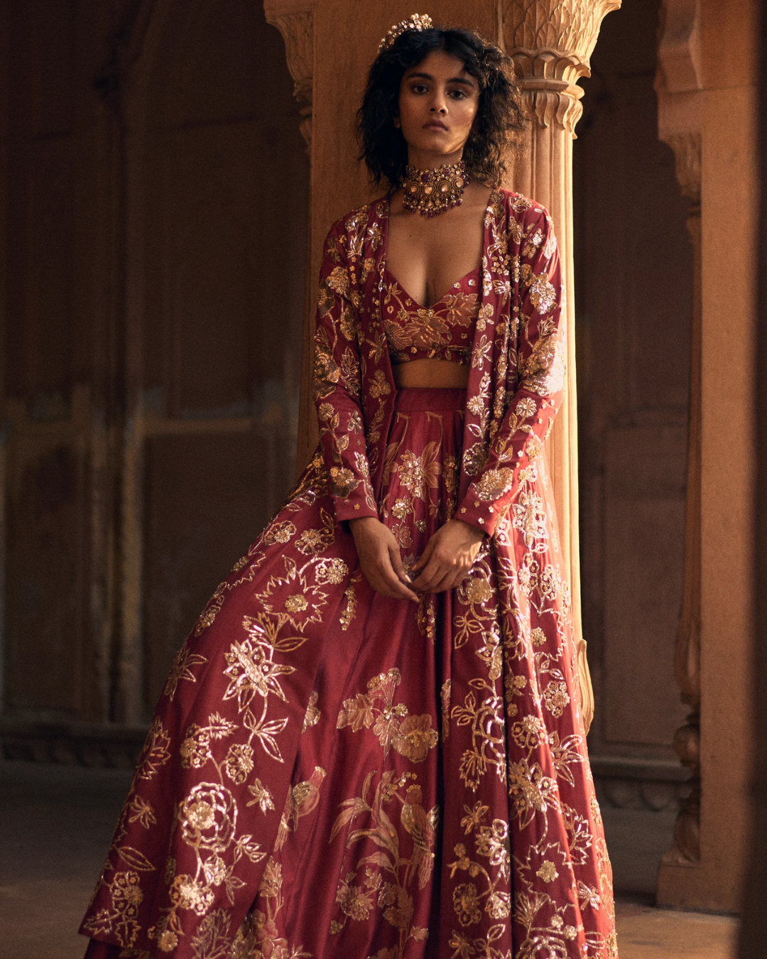 Paulmi and Harsh - Eleanor Lehenga Set from Roop