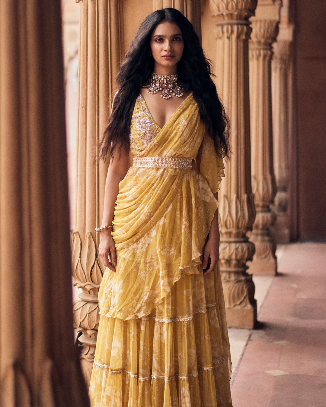 Paulmi and Harsh - Cove Saree Set from Roop