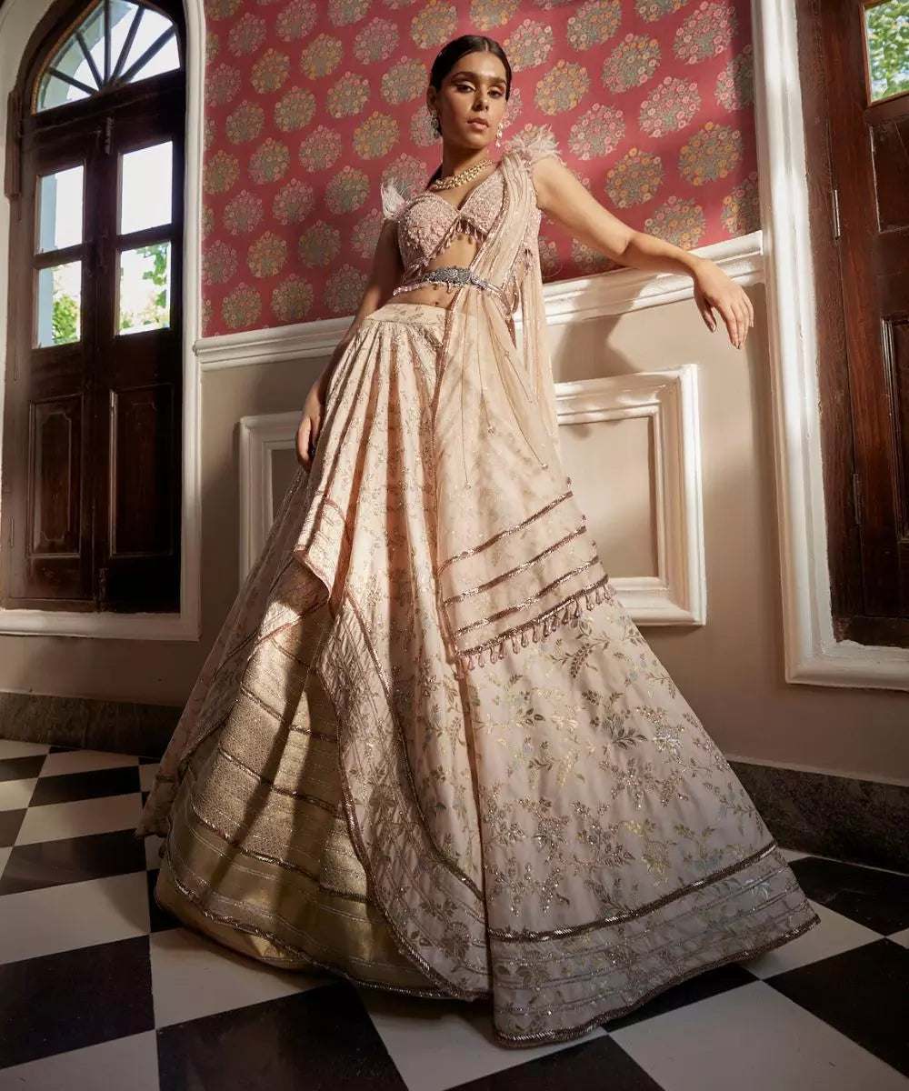ADITI GUPTA - Pastel Floral Lehenga set