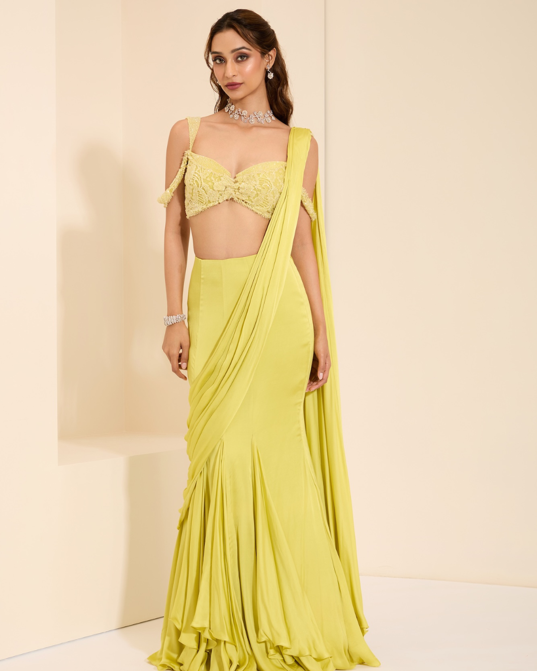 K&A by Karishma and Ashita - Sunshine Bustier & Drape