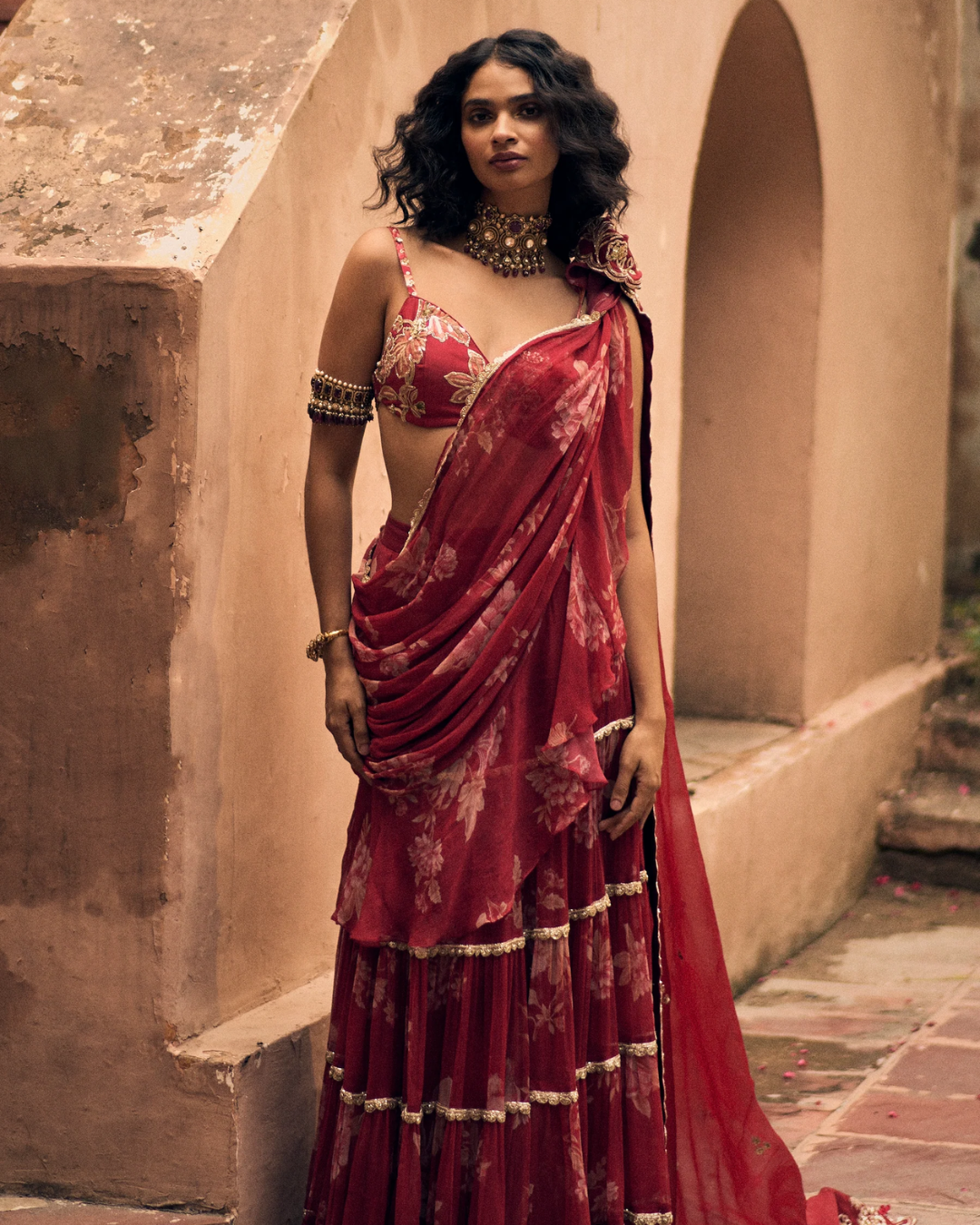 Paulmi and Harsh - Opal Saree Set from Roop