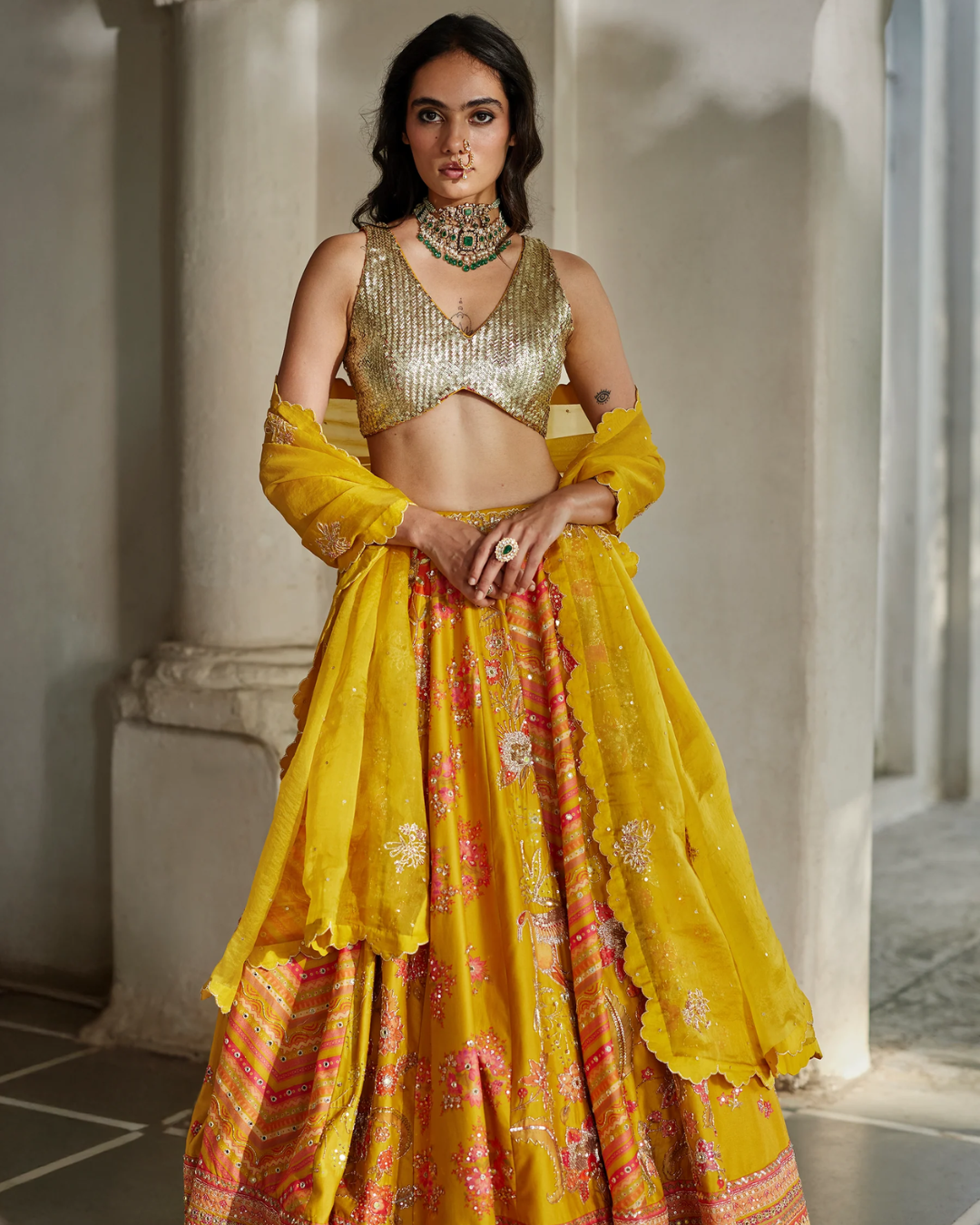 Paulmi and Harsh - Naru Lehenga Set from Tara