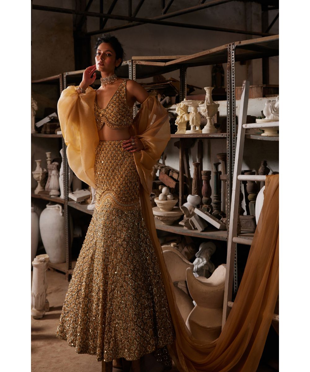 MEHUL GUPTA - Fish Cut Lehenga