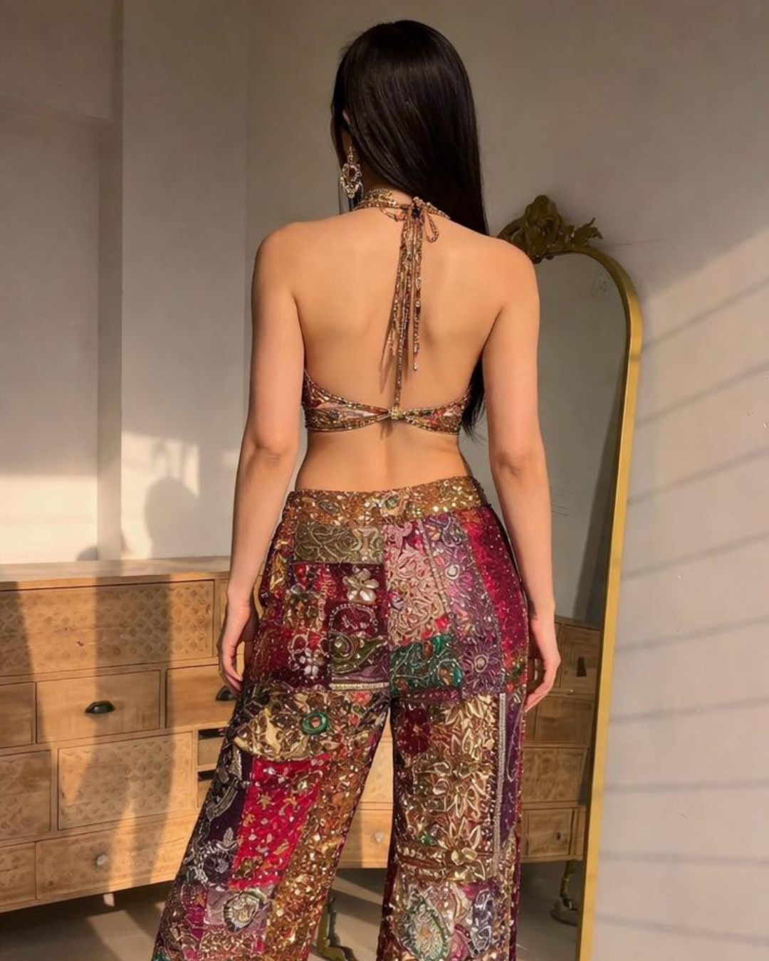 Banjara Trail - Imperial Pant And Top Set - Purple