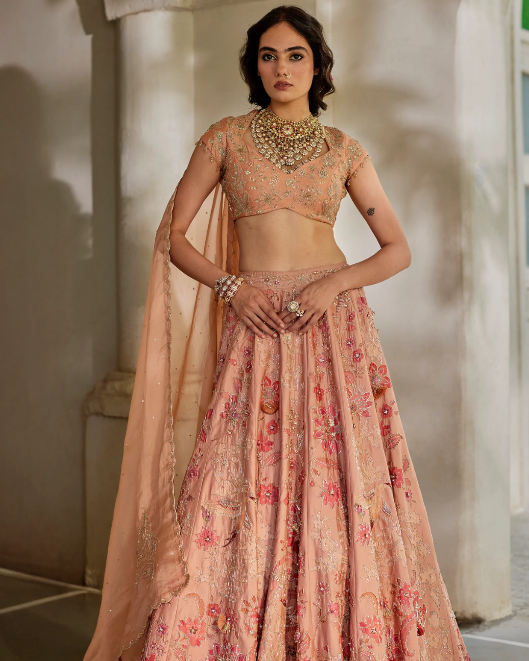 Paulmi and Harsh - Orin Lehenga Set from Tara