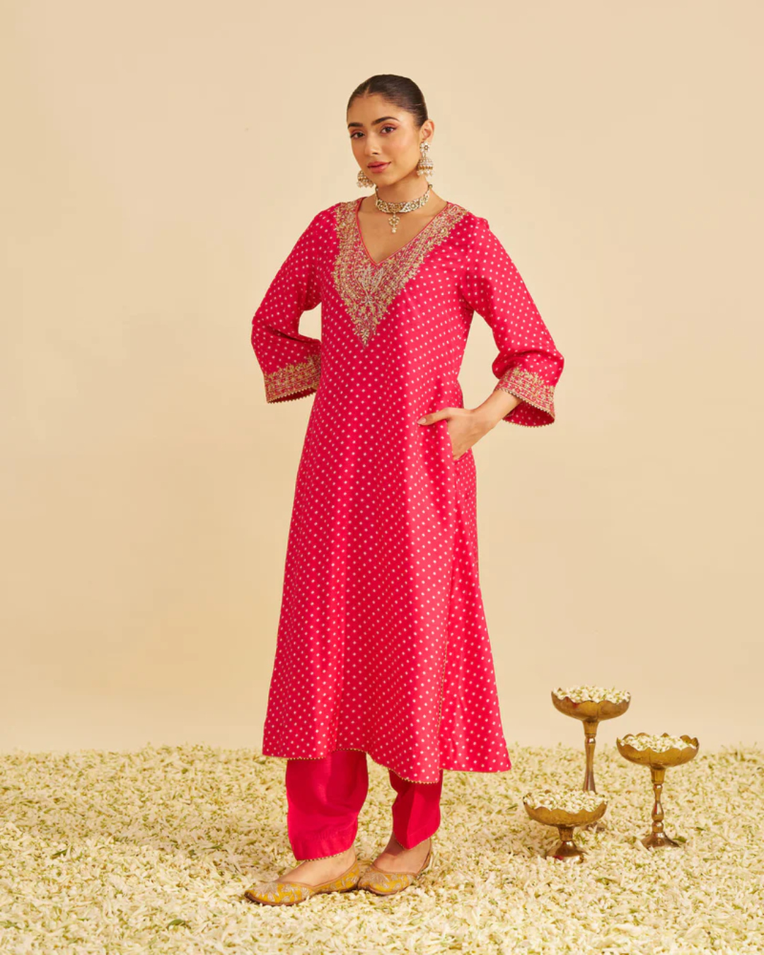 Sheetal Batra - Zaliyah Rani Hotpink Long Chauga With Salwar from Gulbandh