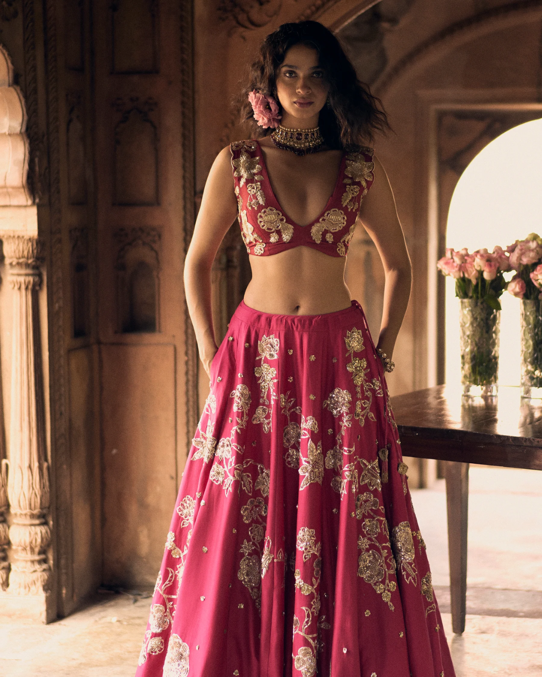Paulmi and Harsh - Celeste Lehenga Set from Roop