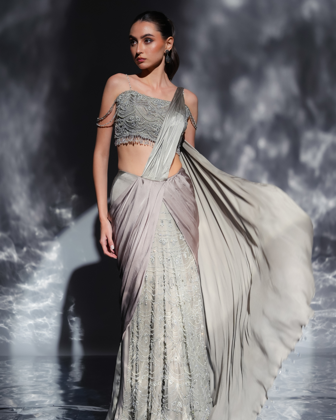 Jade by Ashima - Opaline Dusk Drape Saree