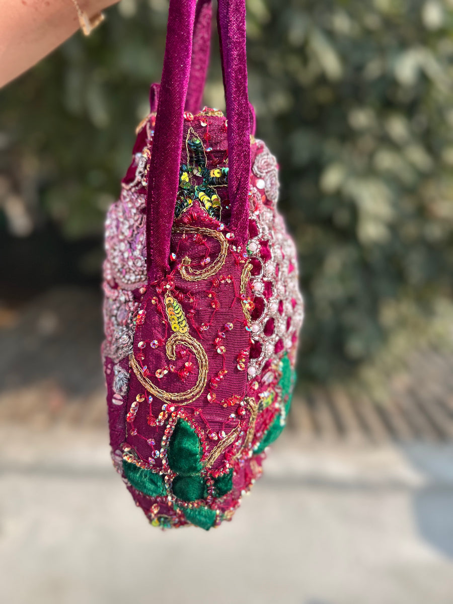 Banjara Trail - Plum Royal Heirloom Embellished Potli