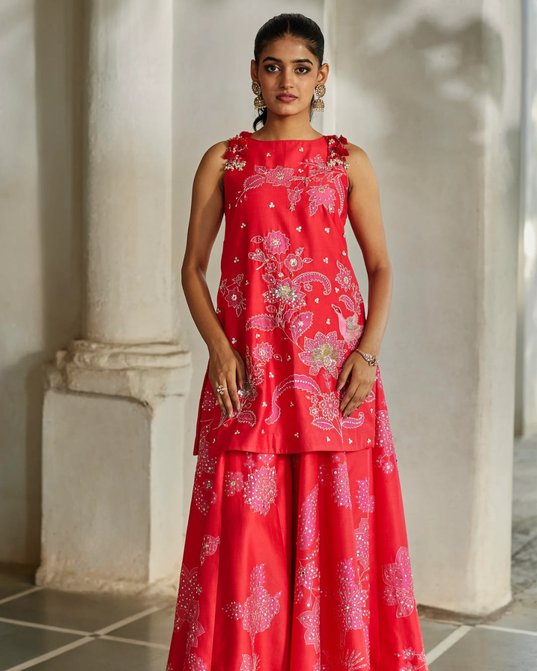 Paulmi and Harsh - Halo Kurti Set from Tara