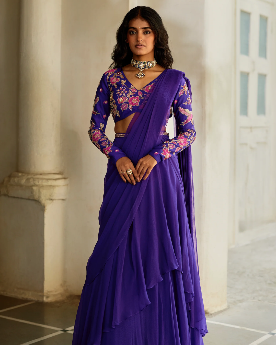 Paulmi and Harsh - Lithi Saree Set