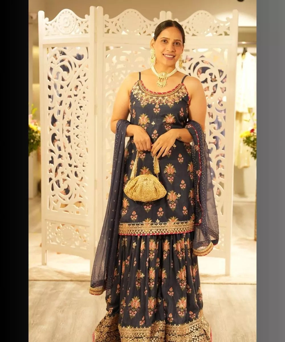 GOPI VAID - Advika Strappy Sharara Set - Celeb