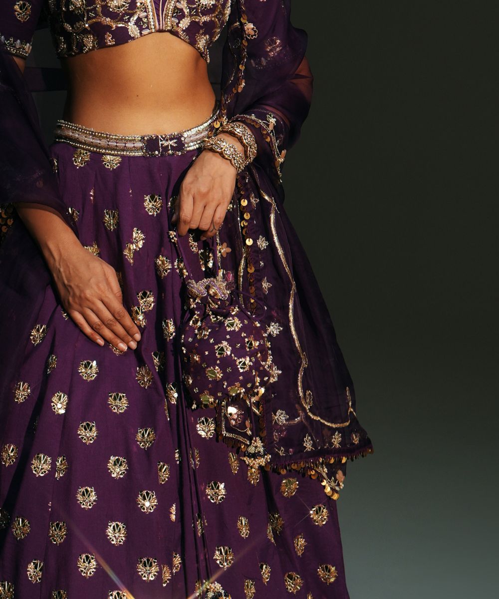 GRAPEVINE HAND EMBROIDERED POTLI BAG - Mehfil by Mahima Mahajan