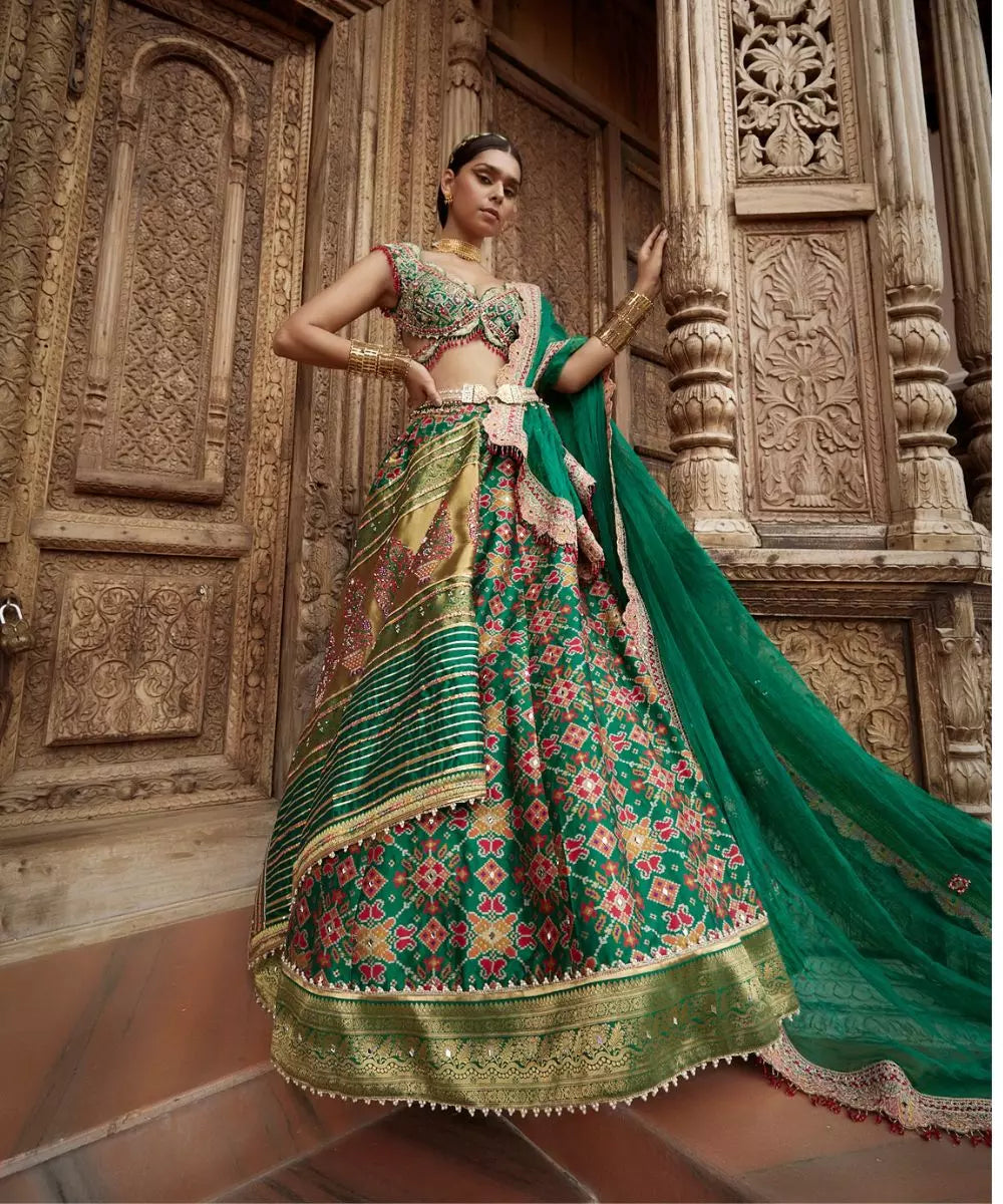 ADITI GUPTA - Patola print Lehenga Set