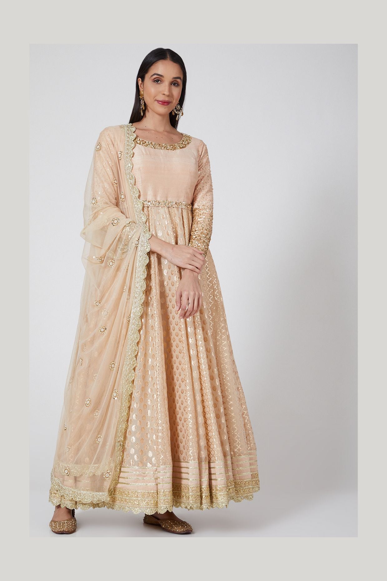 ASH ROSE ANARKALI - Tranquile collection by Priyanka Jain