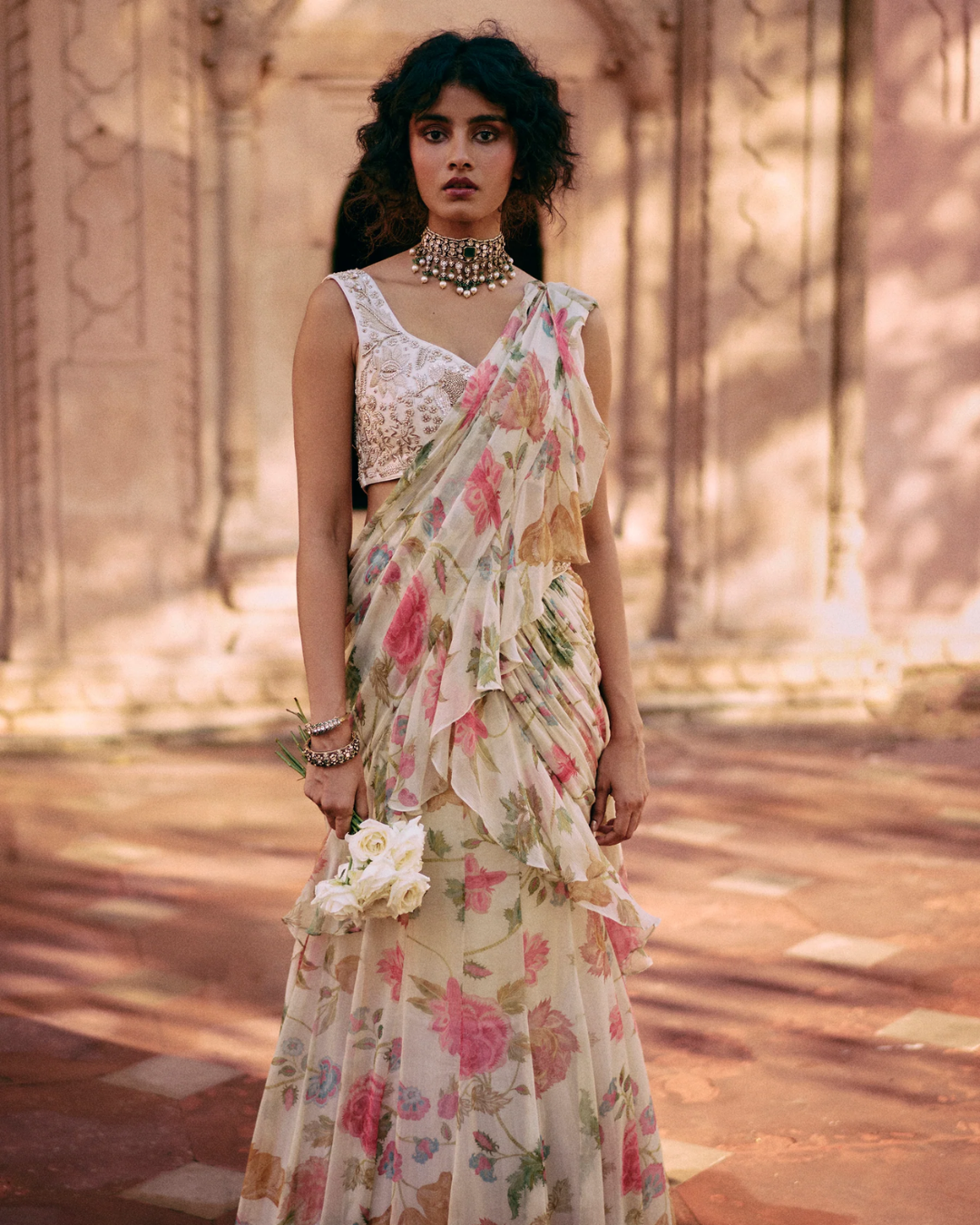 Paulmi and Harsh - Wren Saree Set from Roop