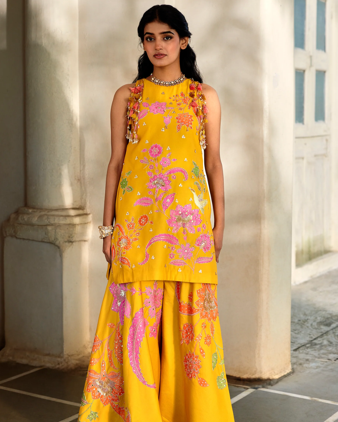 Paulmi and Harsh - Halo Kurti Set from Tara