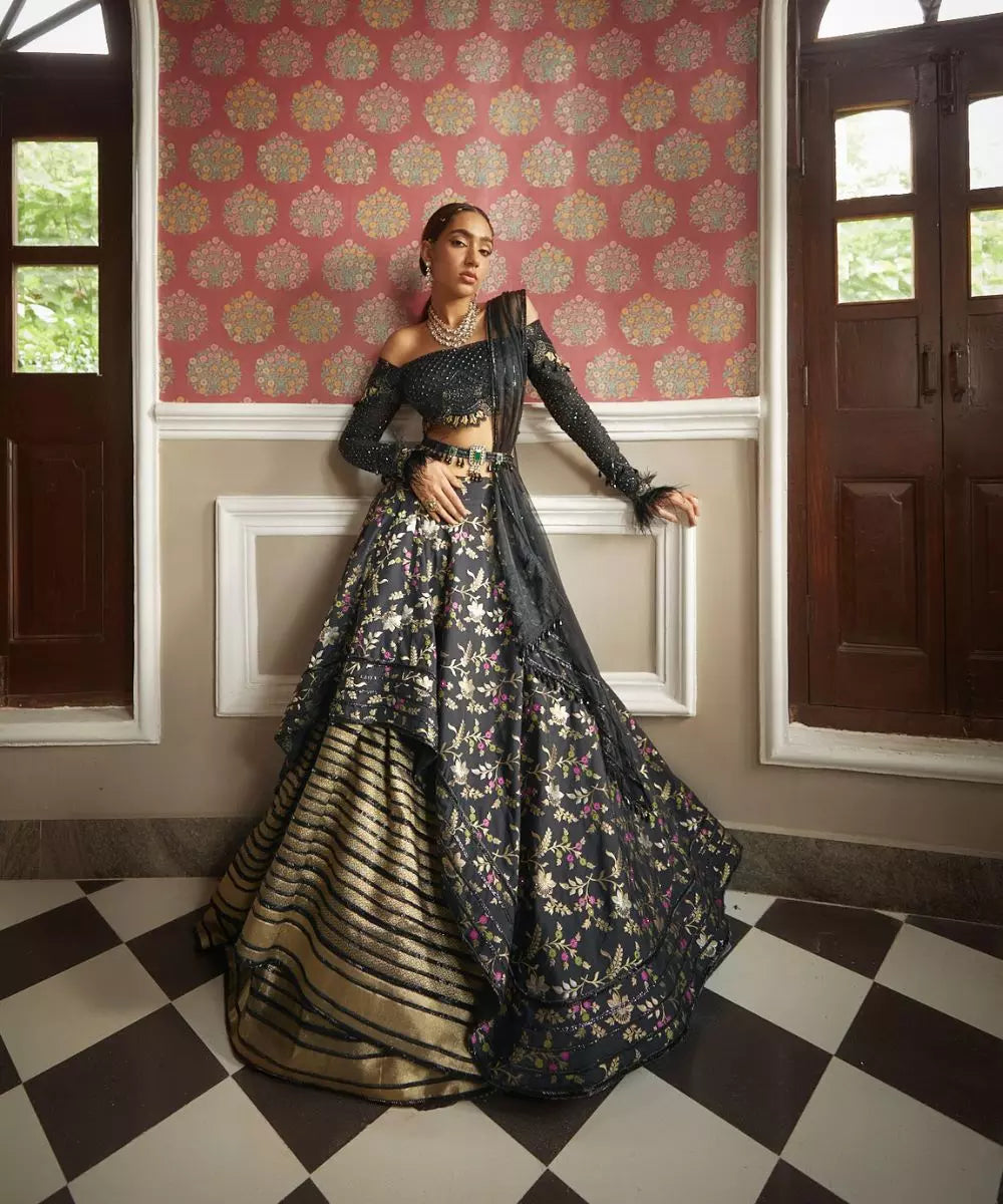 ADITI GUPTA - Big Floral Print Lehenga set