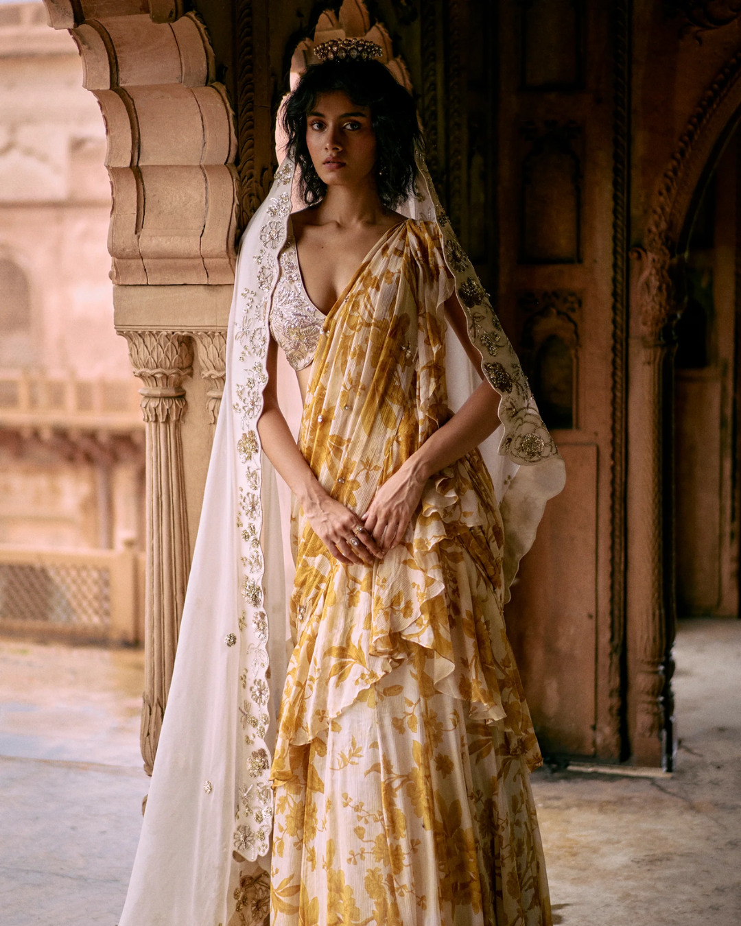 Paulmi and Harsh - Ayla Saree Set from Roop
