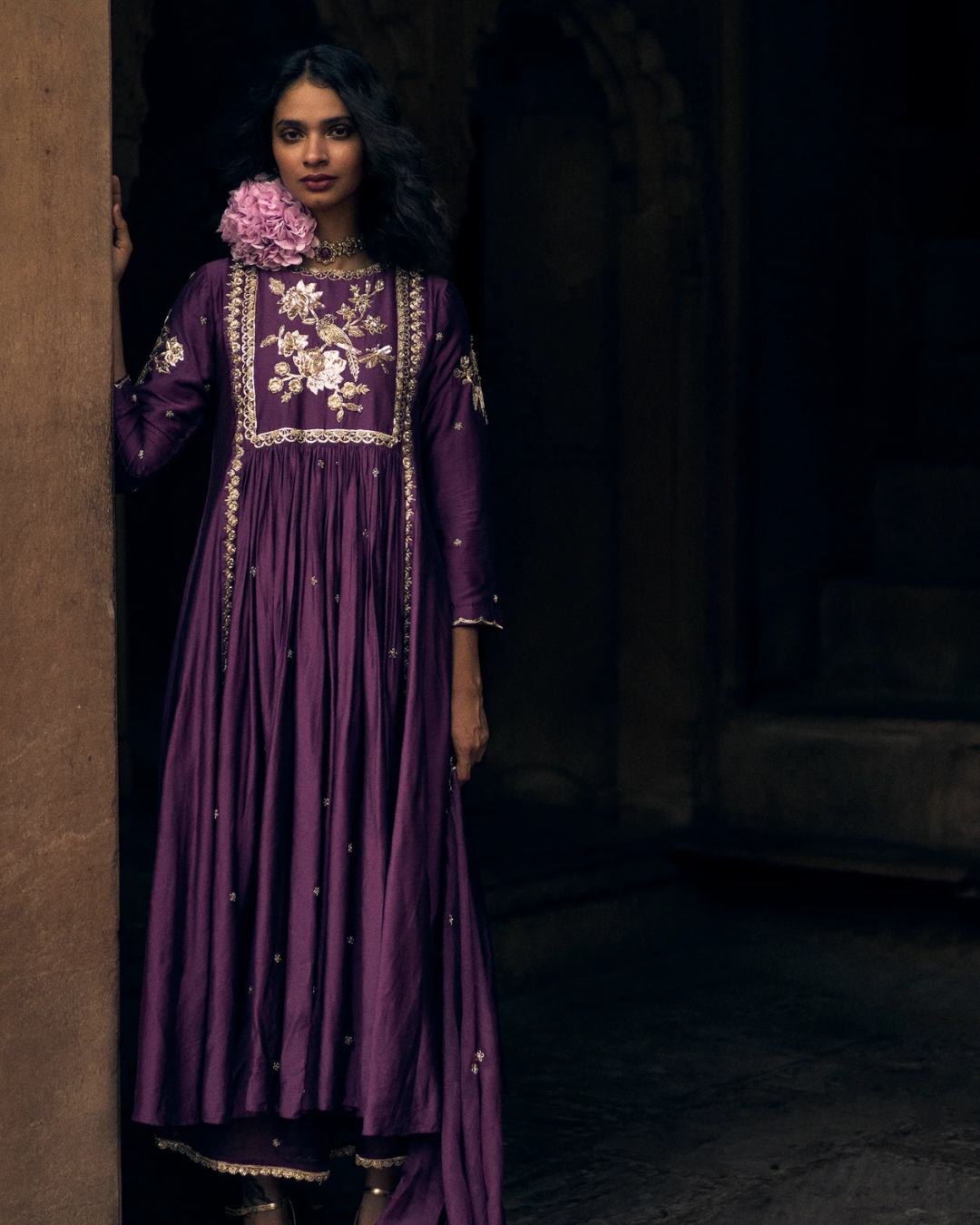 Paulmi and Harsh - Charlotte Anarkali Set from Roop