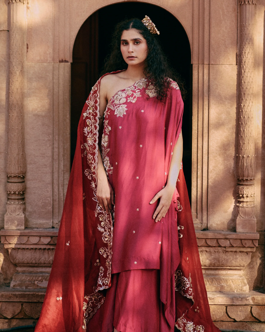 Paulmi and Harsh - Rae Kurti Set from Roop