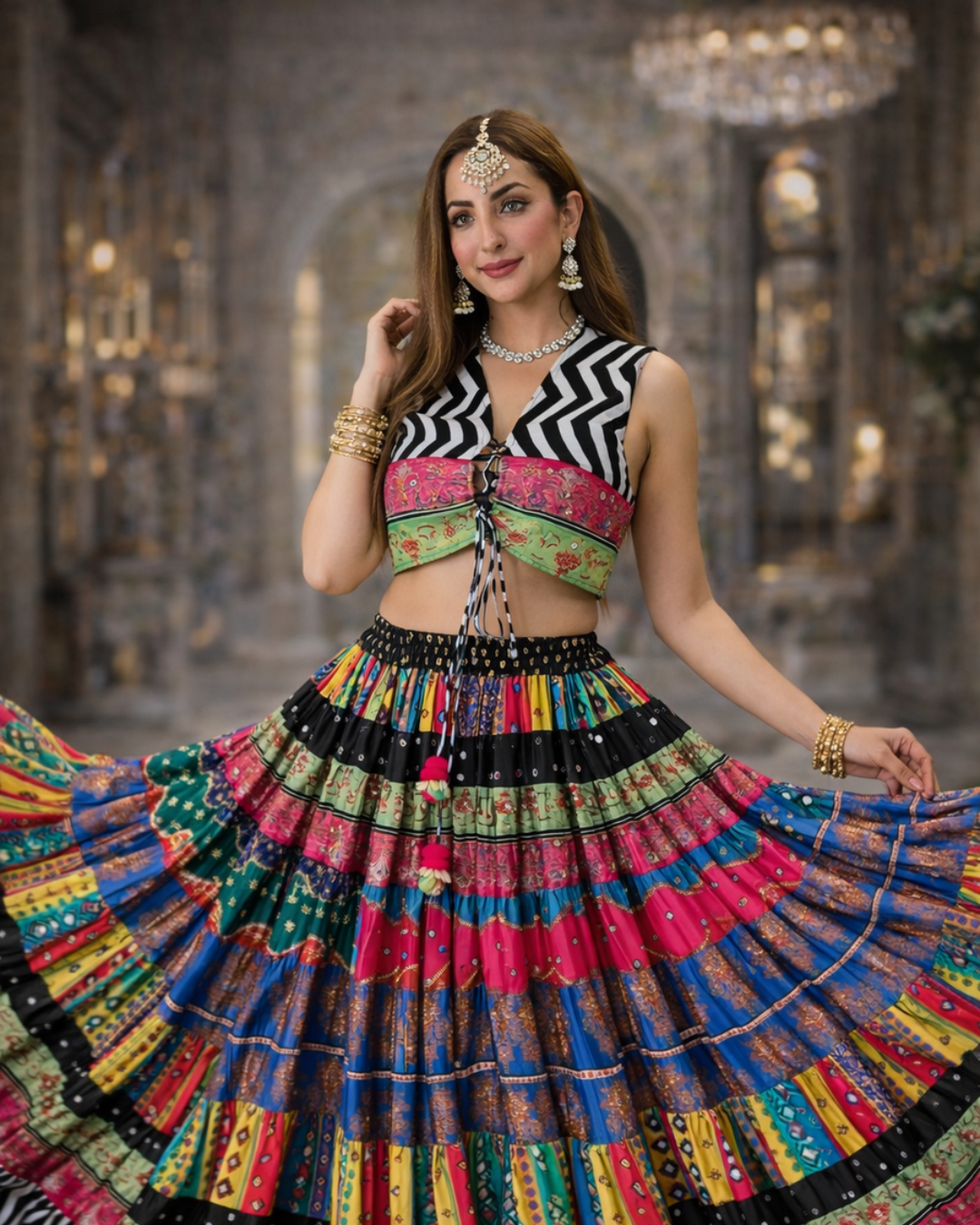 Banjara Trail - Satrangi Banjara Skirt Set - 20m flare