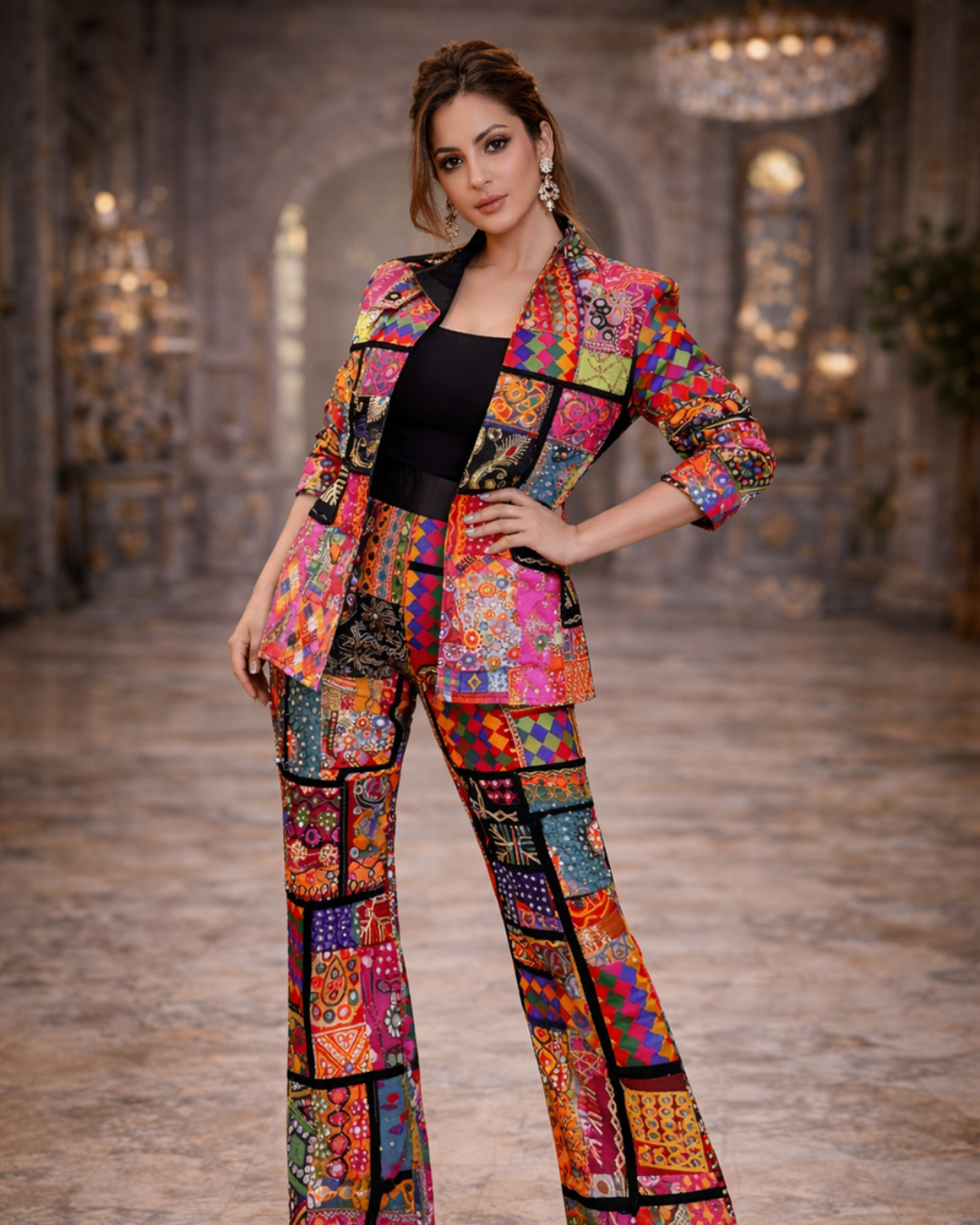 Banjara Trail- Banjara Blaze Full Patchwork Co-ord Set