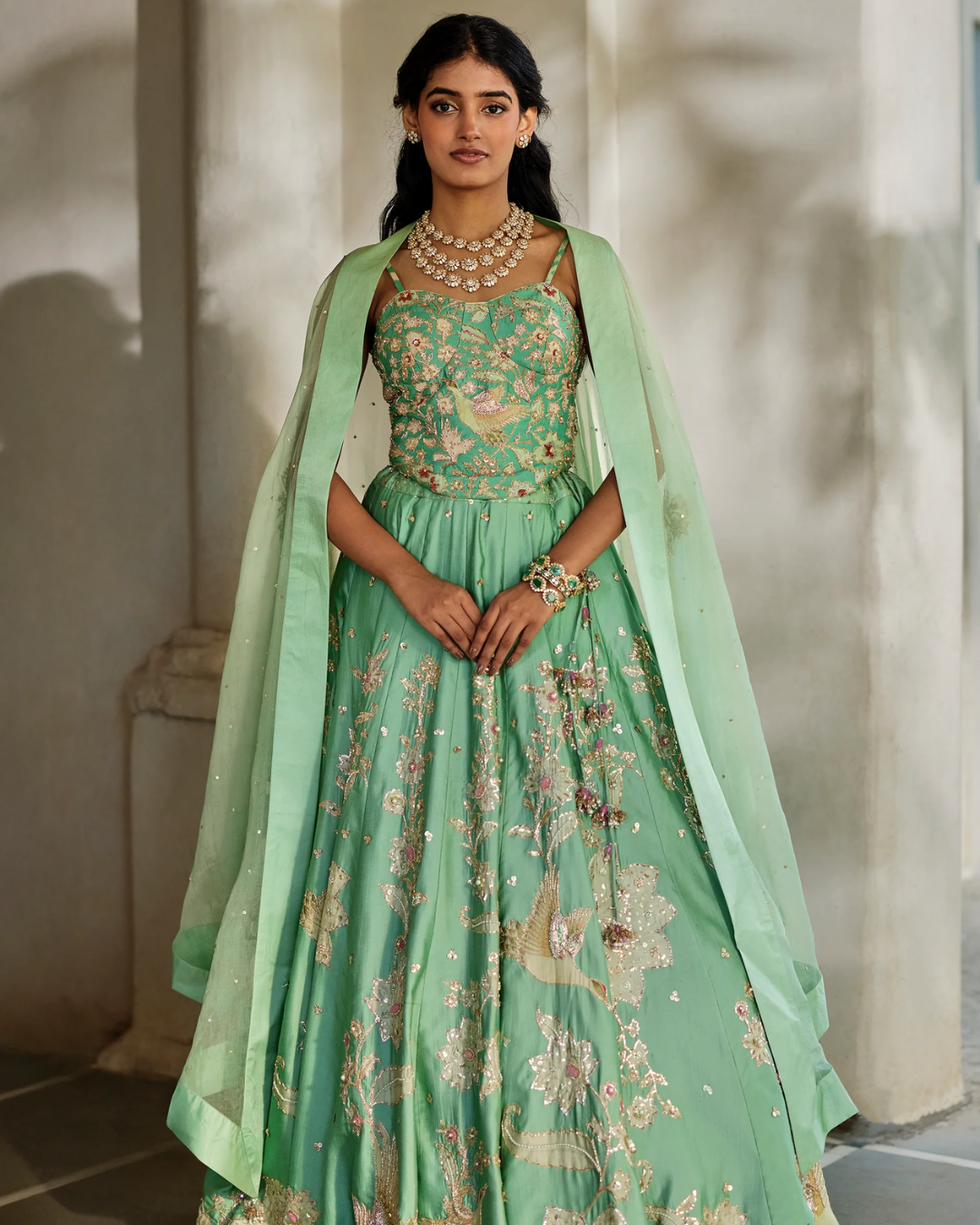 Paulmi and Harsh - Heli Lehenga Set from Tara