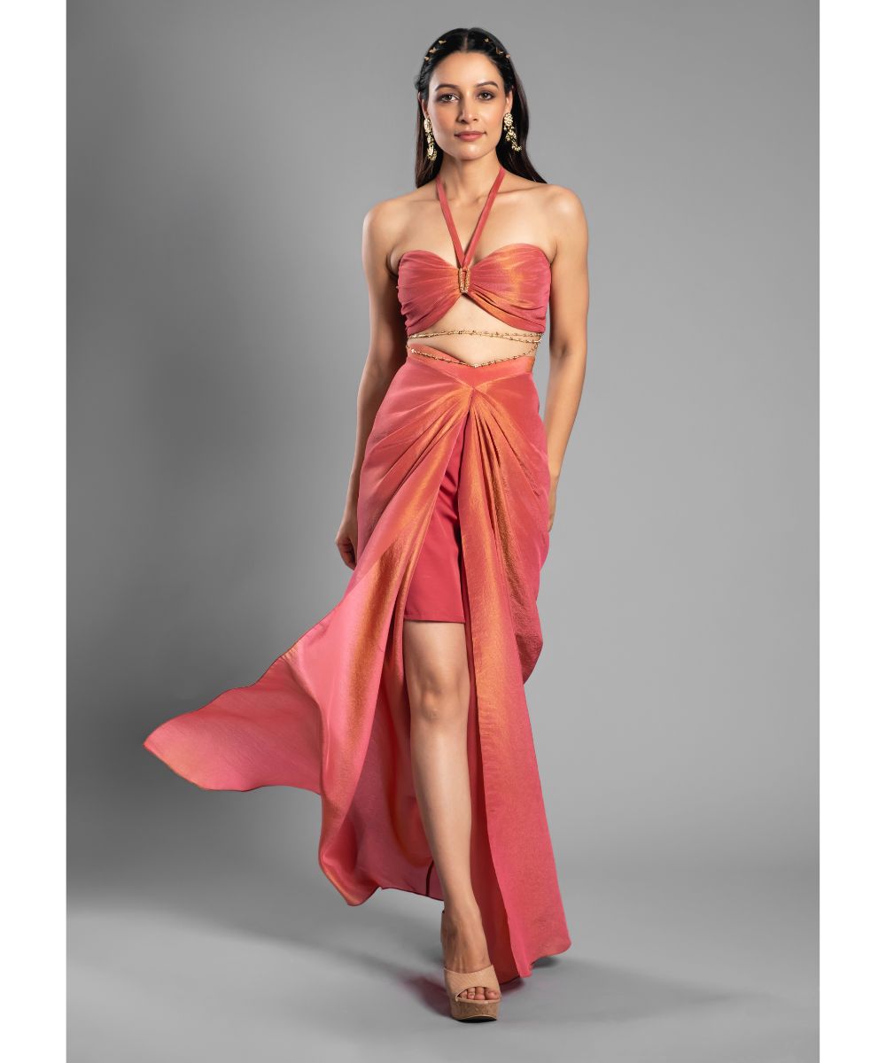 Aastha Sood - Crimson Red Skirt Set