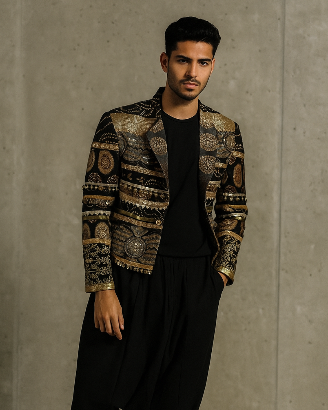 Banjara Trail - Zari Noir Embroidered Jacket