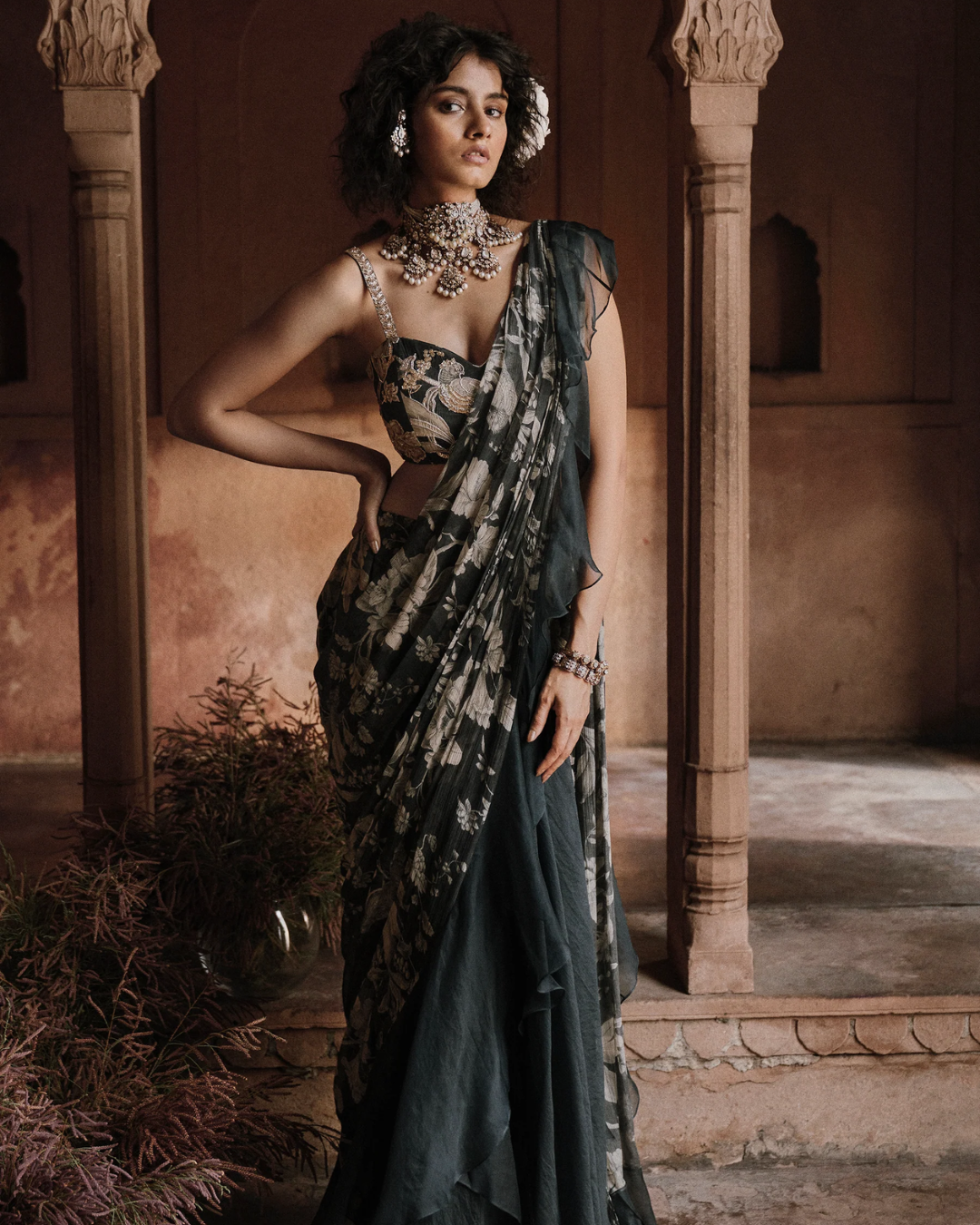 Paulmi and Harsh - Laine Saree Set from Roop